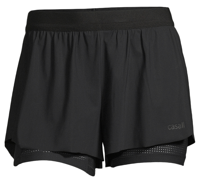 Double Layer Shorts Dame Black
