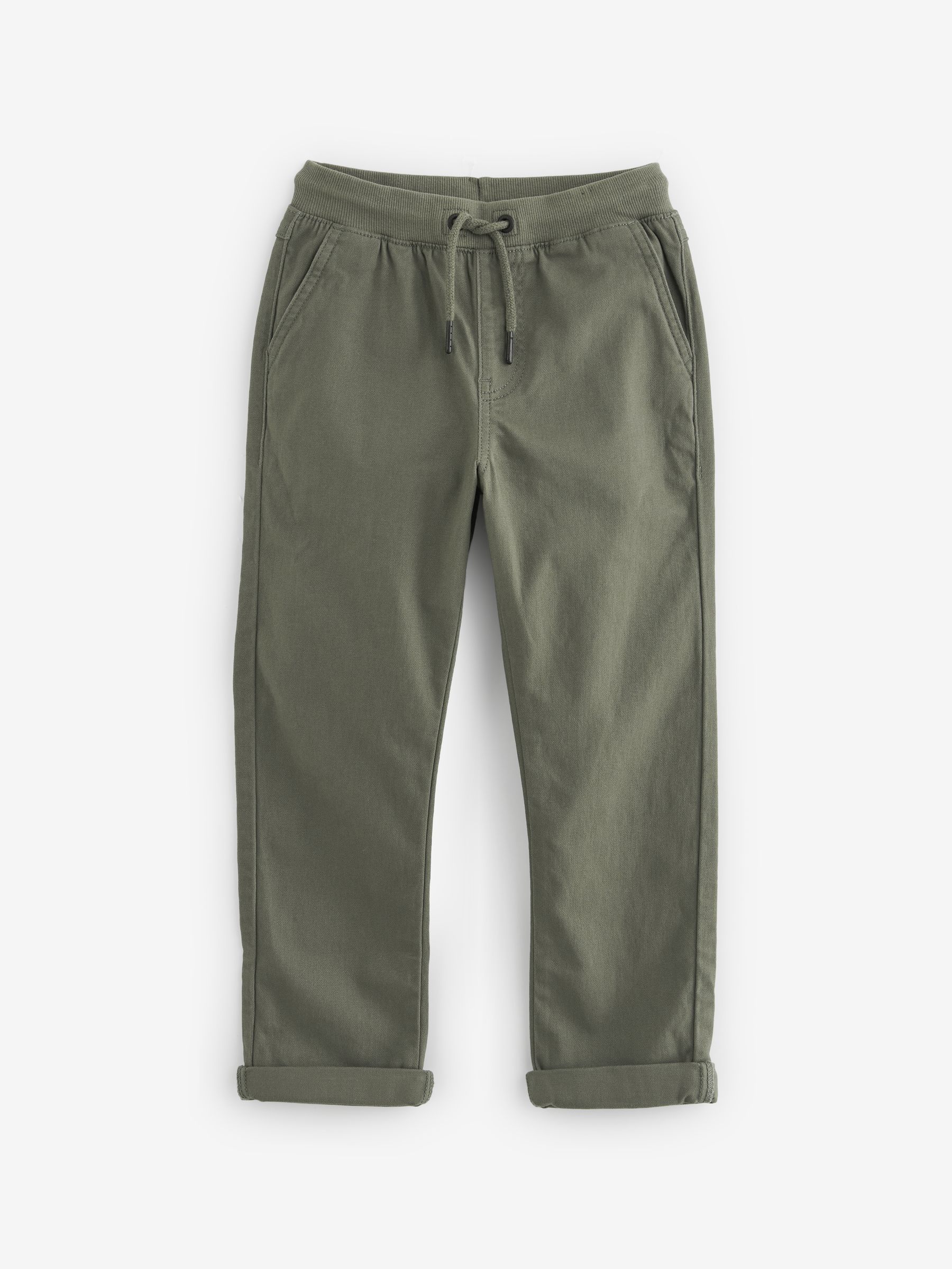 Kakigroen - Broek met geribde elastische taille (3-16 jr)