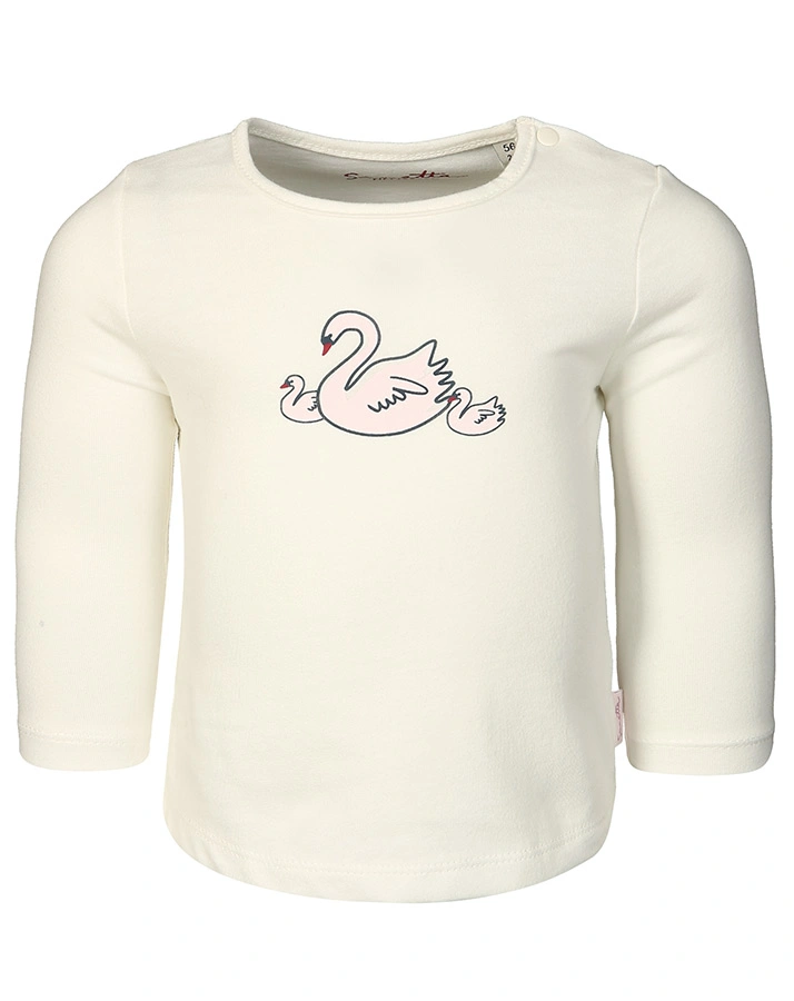 Langarmshirt BEAUTIFUL SWAN in weiß