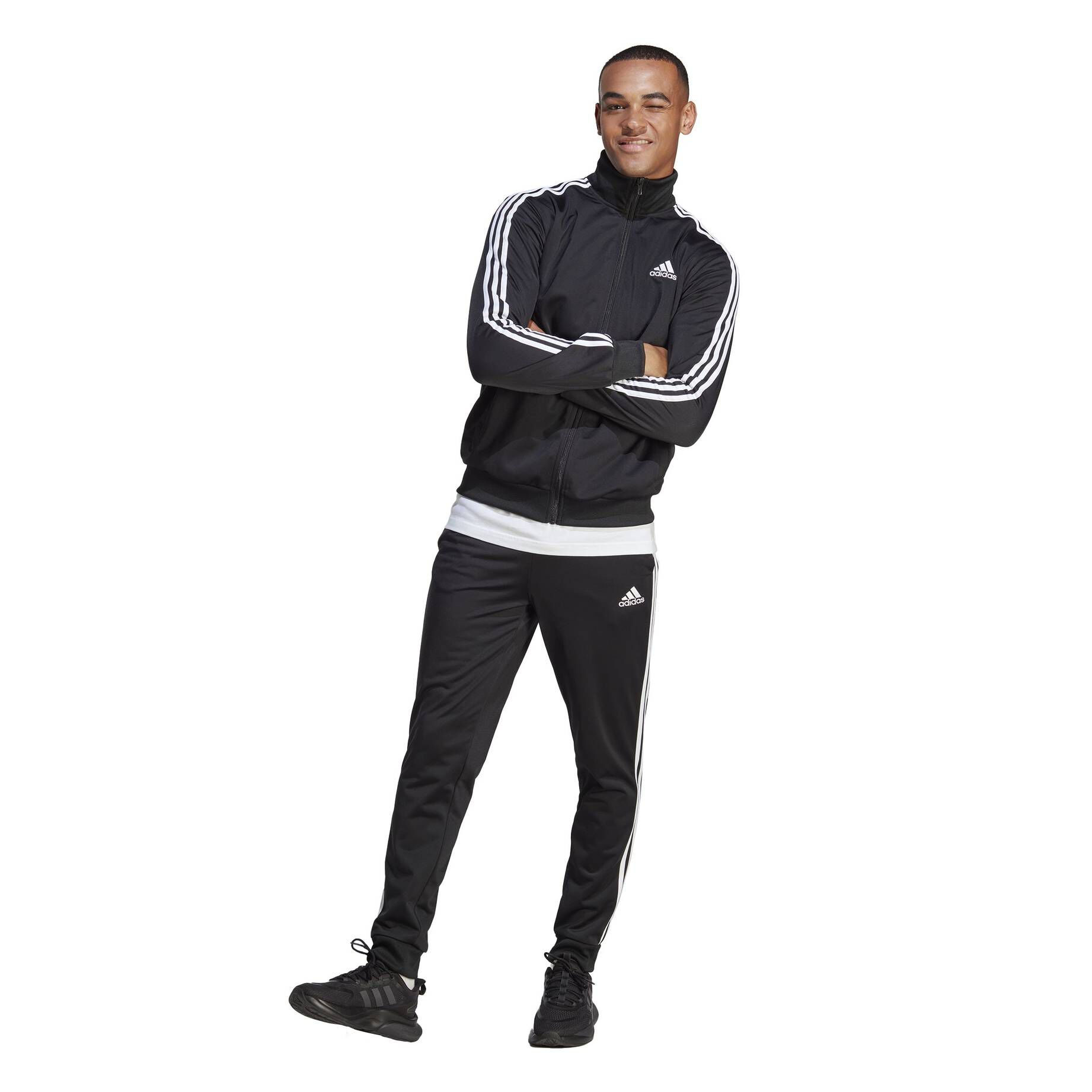 adidas Performance| Herren Trainingsanzug BASIC 3-STREIFEN TRICOT