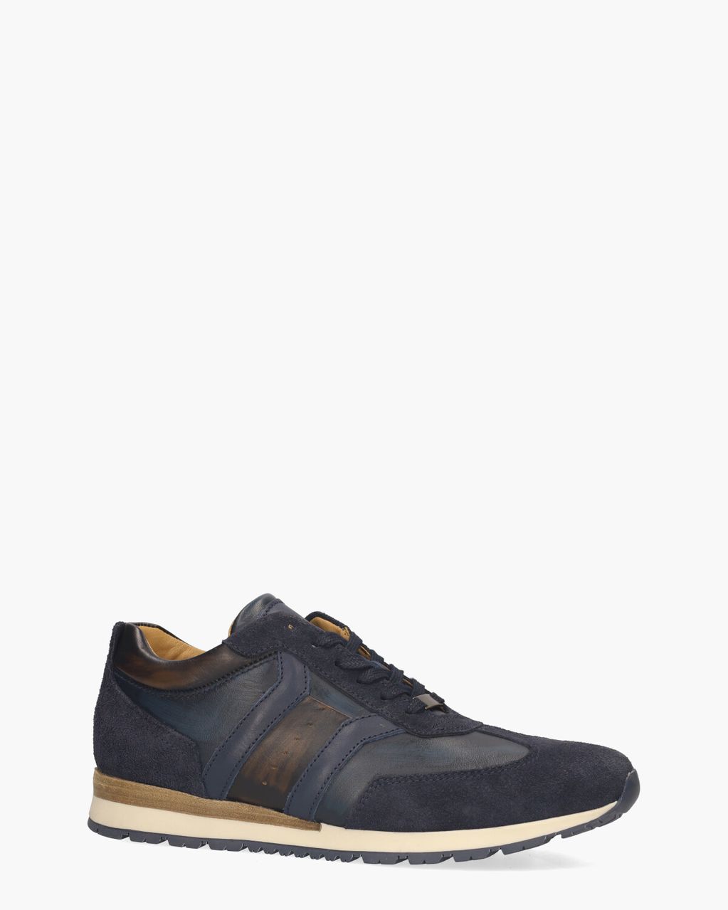 Rapid Soul Sweder Donkerblauw/Bruin Herensneakers