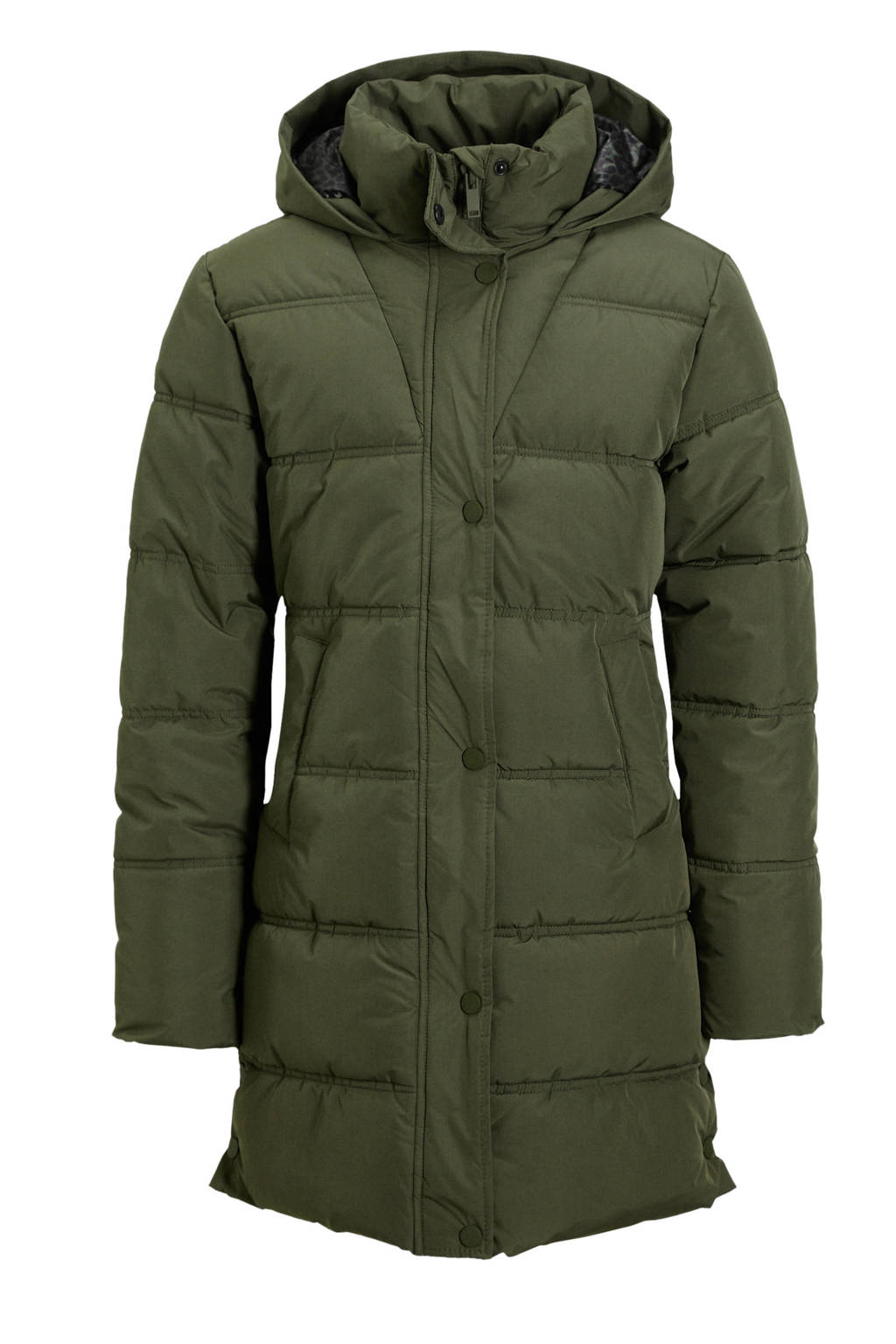 anytime gewatteerde winterjas khaki