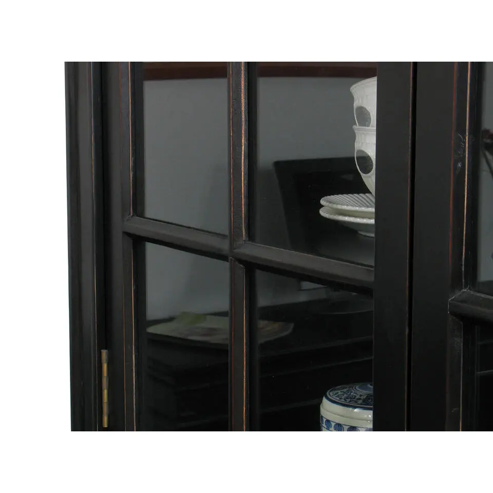 Hioshop Servieskast Mozart zwart dressoir met opzet