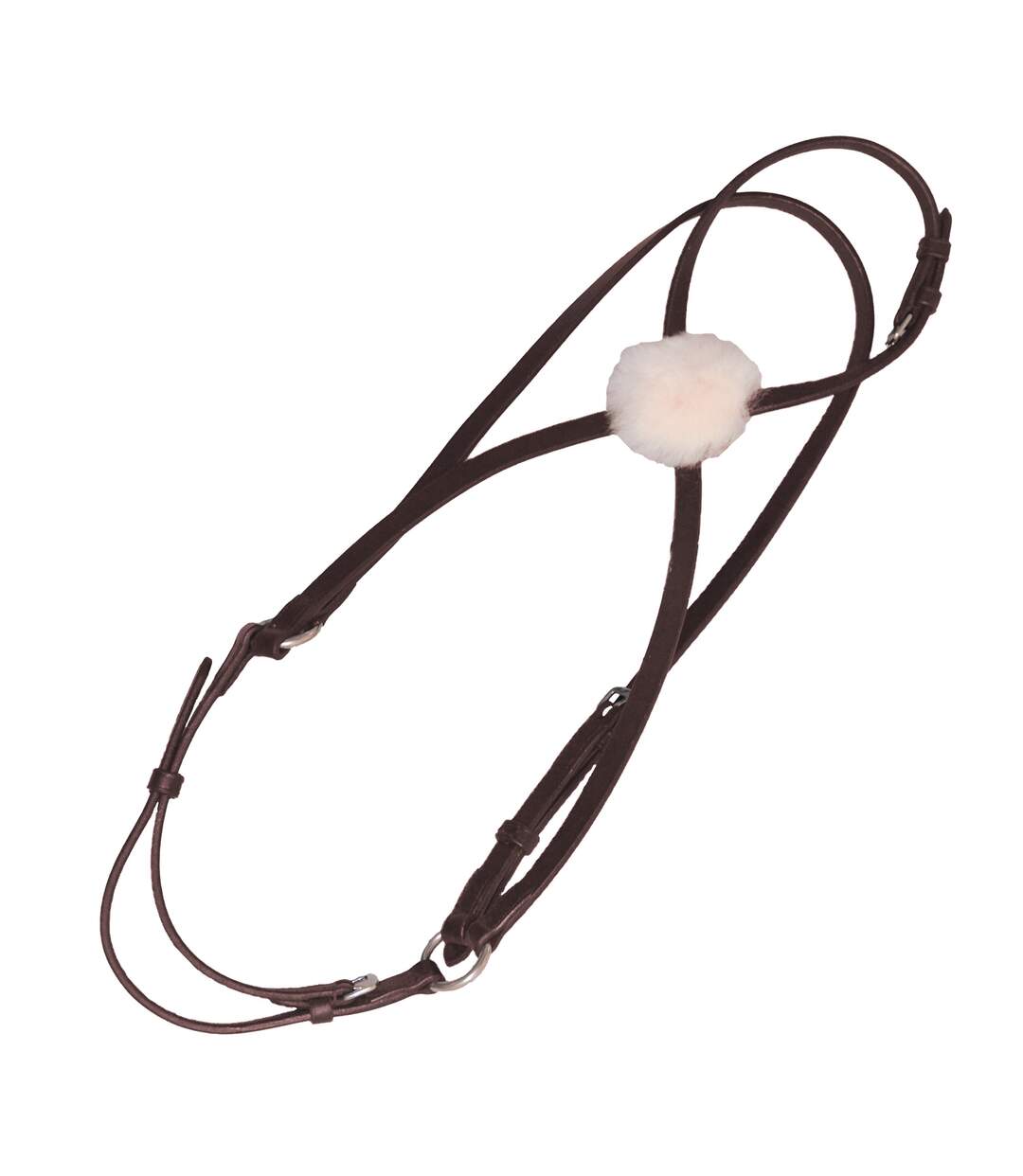 Hy - Muserolle croisée pour chevaux (Marron) (Cob) - UTBZ379