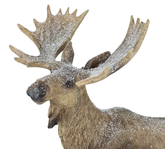 I.GE.A. Tierfigur »Elch Figur beschneit« Rentier Dekofiguren Skulptur Weihnachtsfigur Weihnachtsdeko Waldtier