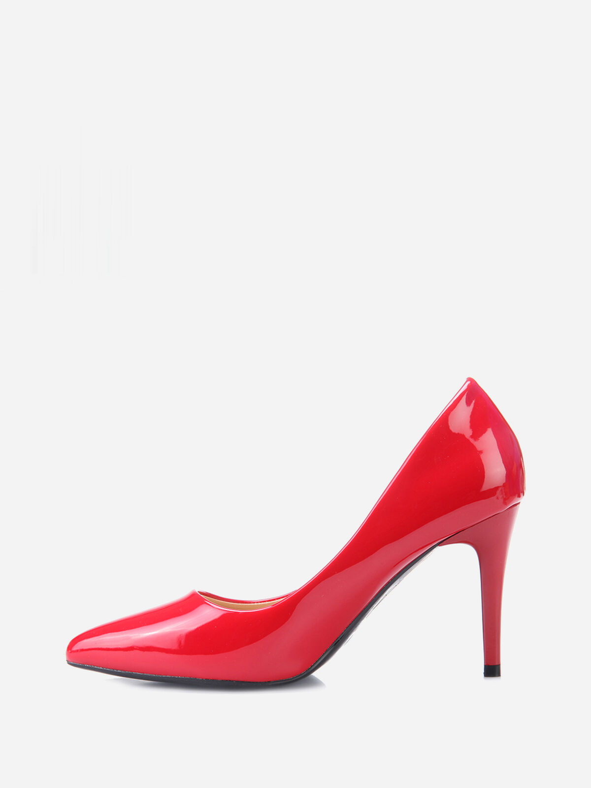 Escarpins vernis à talon aiguille- Rouge