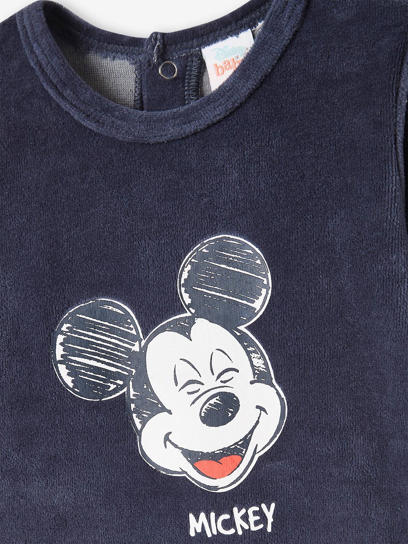 Pacote com 2 macacões lisos cinza claro DS® Mickey com estampas.