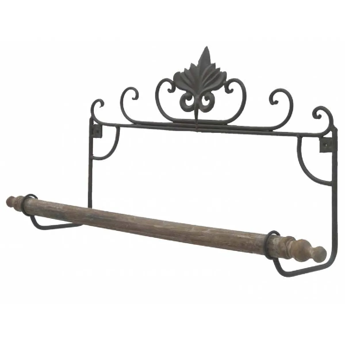 L'Héritier du Temps Porte Serviette Torchon Fer Marron