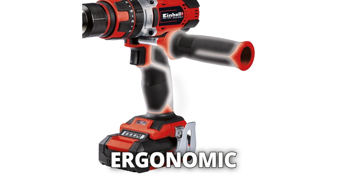 EINHELLTE-CD 18/48 Li-i (2x2.0Ah) klopboormachine klopboorschroevendraaier  (Zwart, Koffer, oplader en 2 accu's inbegrepen)