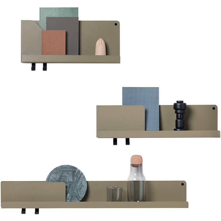 Muuto Folded wandplank medium zwart