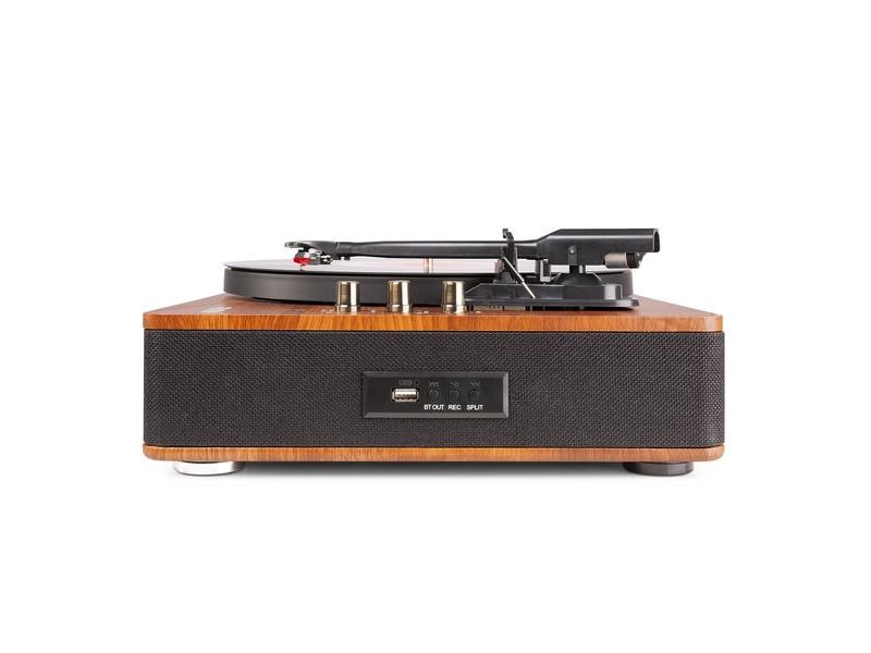 Fenton Plattenspieler mit Bluetooth RP162 Dunkelbraun Retro Plattenspieler mit Bluetooth, USB-Player und Umwandlungsmöglichkeit für Schallplatten