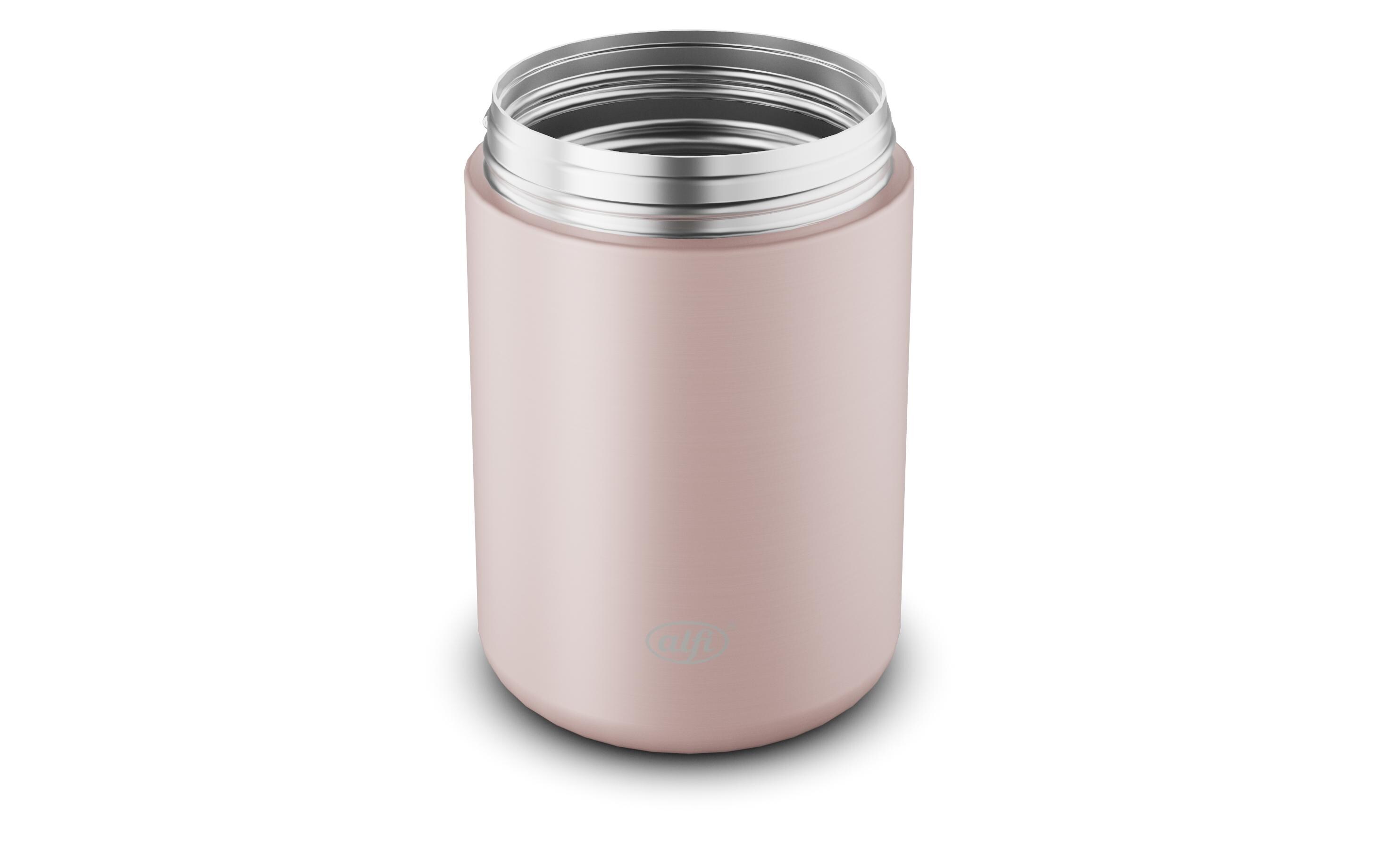 Thermo-Foodbehälter 0.35 l, HellrosaOutdoor-Behälter aus Edelstahl mit Göffel