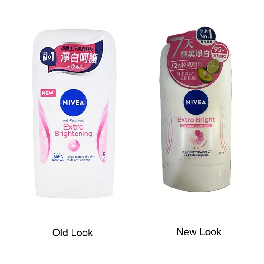 NIVEA - Extra Bright Radiant & Smooth Anti-Transpirant Stick