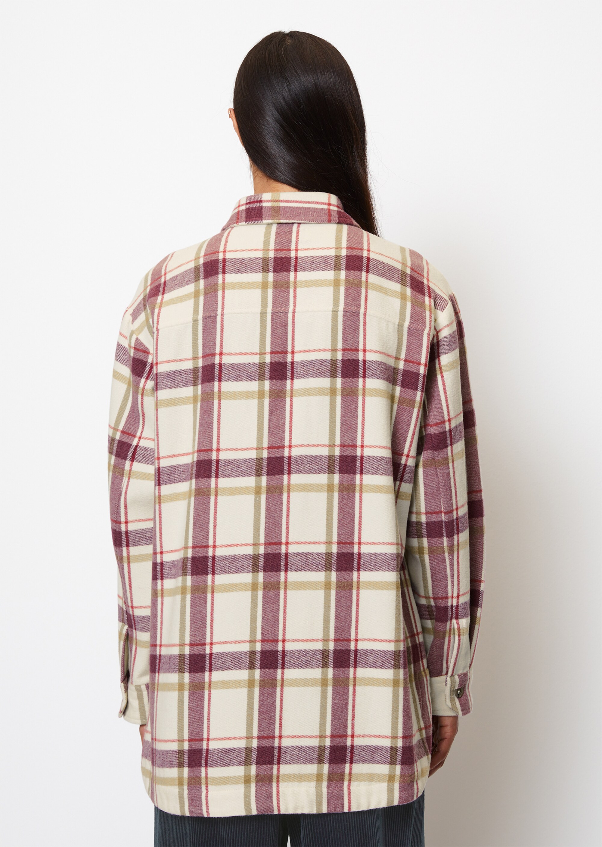Flanell-Bluse relaxed mit soft gerauter Oberfläche