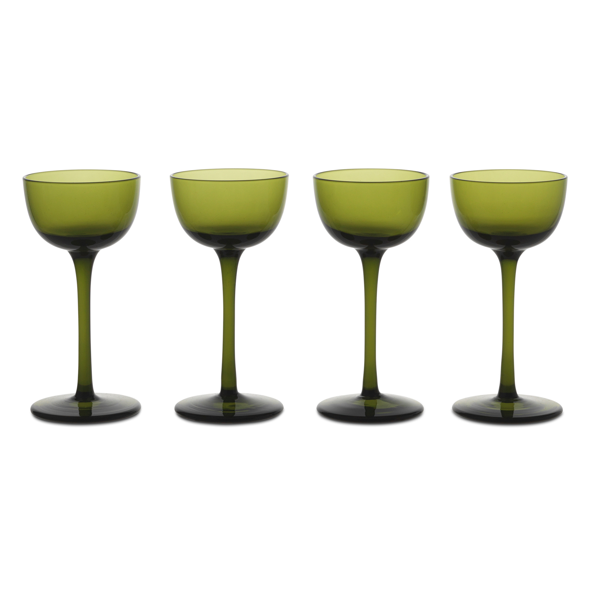 Likeur glazen Host moss green - set van 4