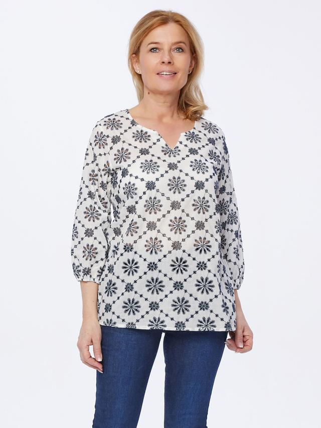 Bluse Alloverstickerei
