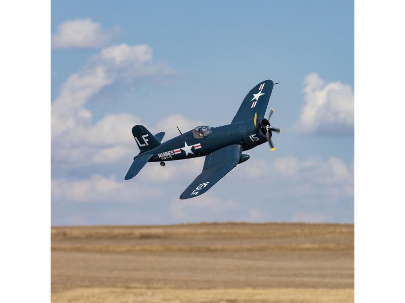 E-flite Warbird F4U-4 Corsair 1.2 m PNP 2. Weltkrieg Warbird mit starkem Brushless Antrieb und Einziehfahrwerk