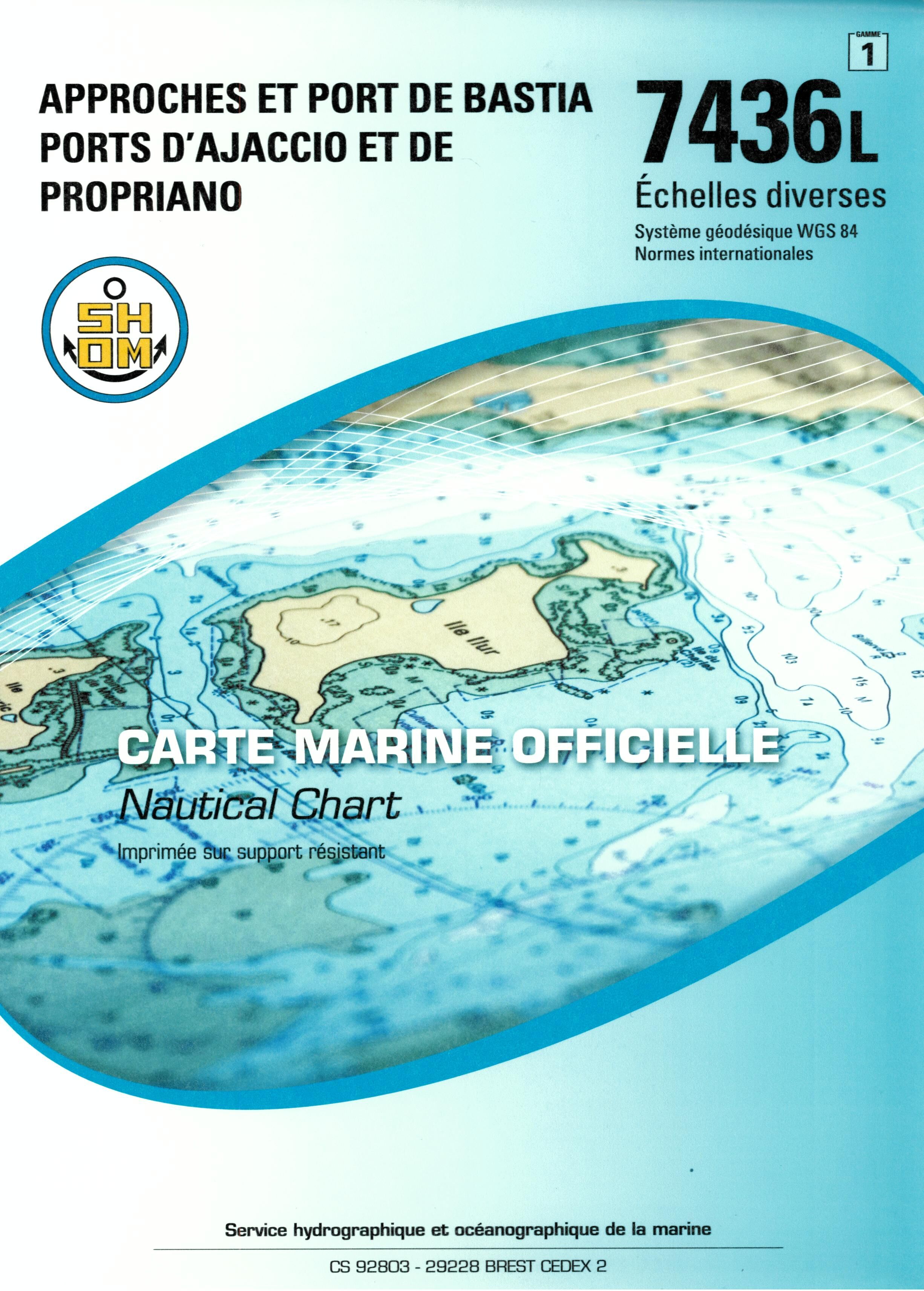 EPSHOM - 7436L APPROCHES ET PORT BASTIA