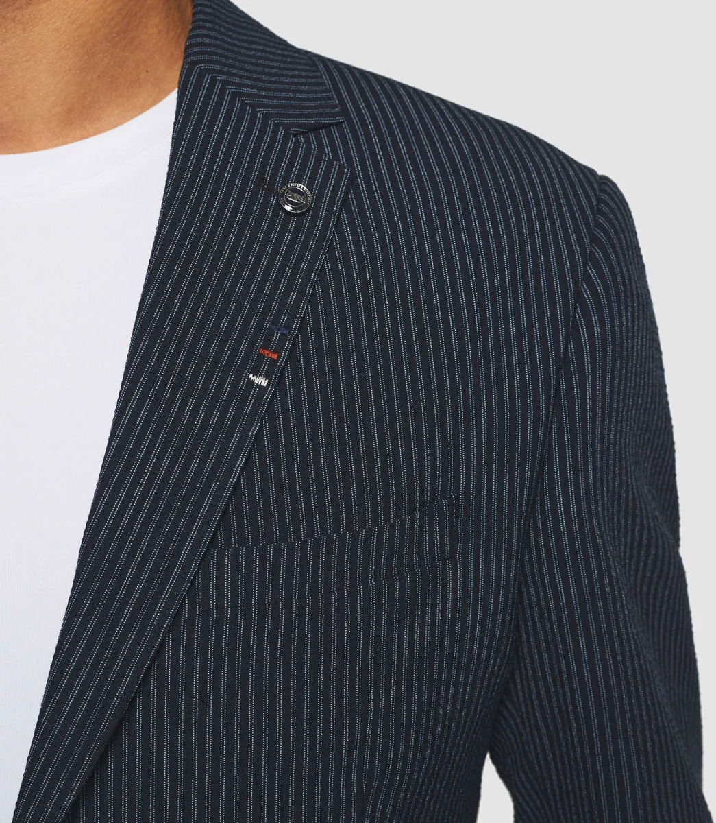 Veste séparable à rayures marine 