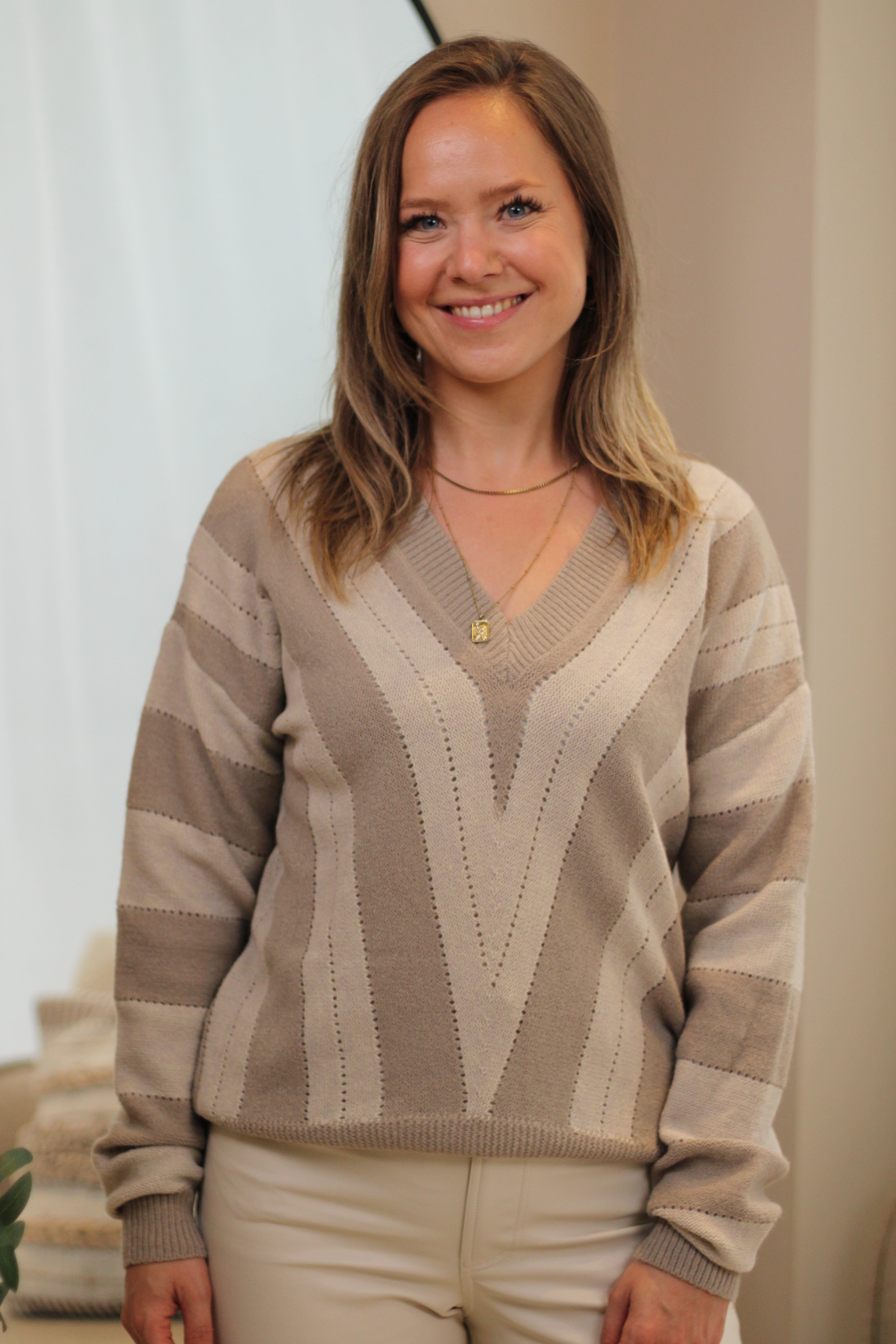 G-maxx - Rekha Knit Pullover - Wood Ash/Moon Rock