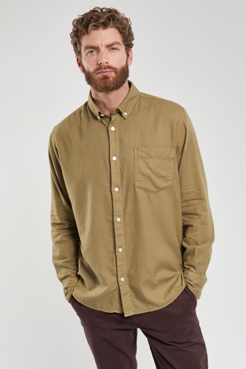 Chemise coupe droite - flanelle de coton