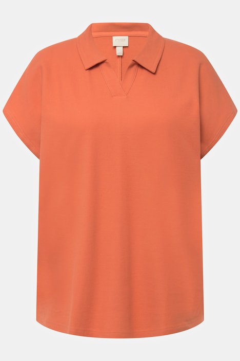 Poloshirt, Oversized, Polokragen, Halbarm, Biobaumwolle