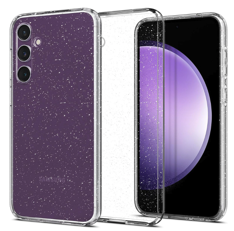 Samsung Galaxy S23 FE Liquid Crystal Glitter Case Gummi Hülle (ACS06370) - Transparent