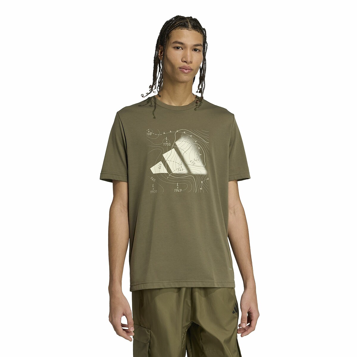ADIDAS ROUPAS ESPORTIVAS<br>Camiseta de manga curta com estampa