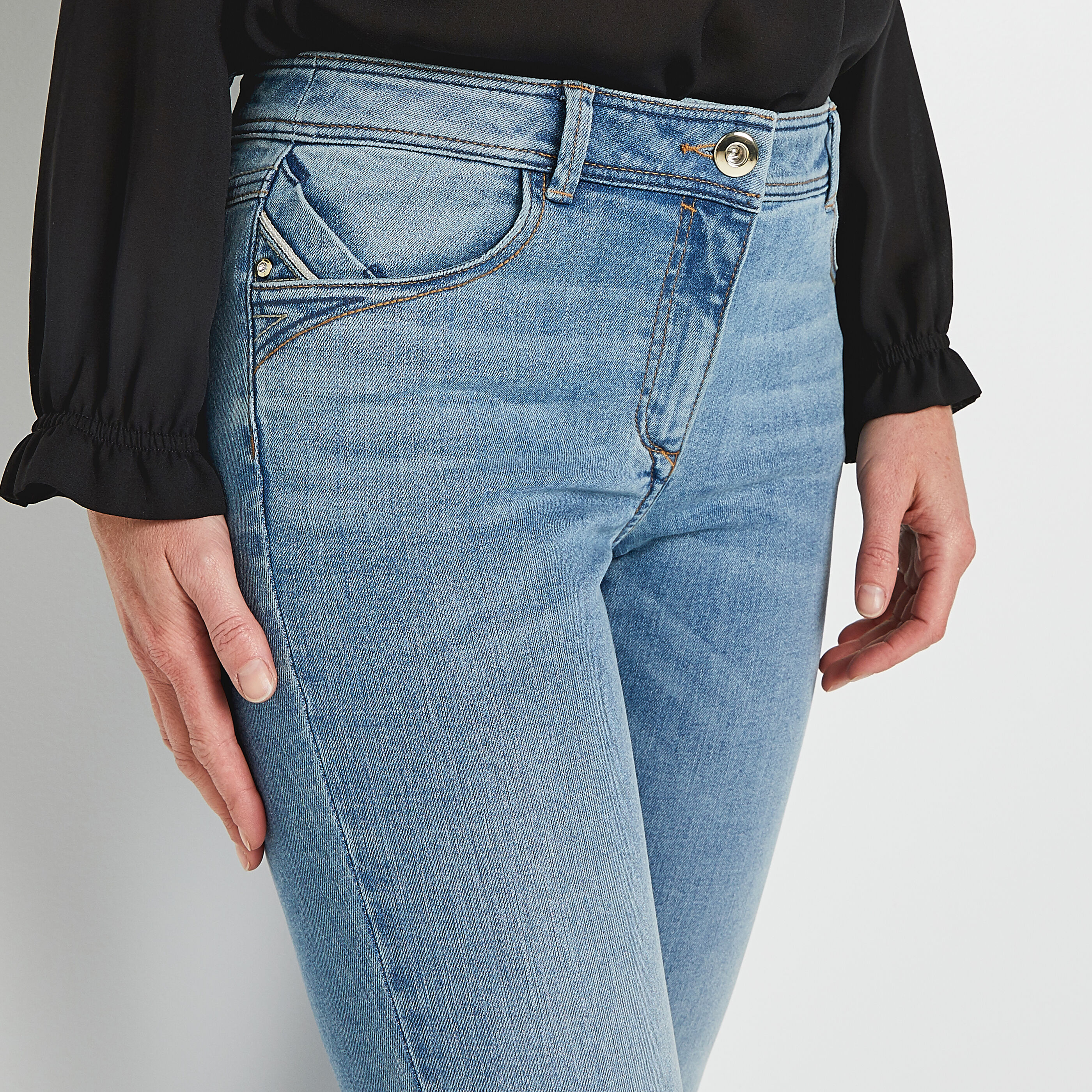 Jean slim TOKYO raccourci femme - LIGHT STONE