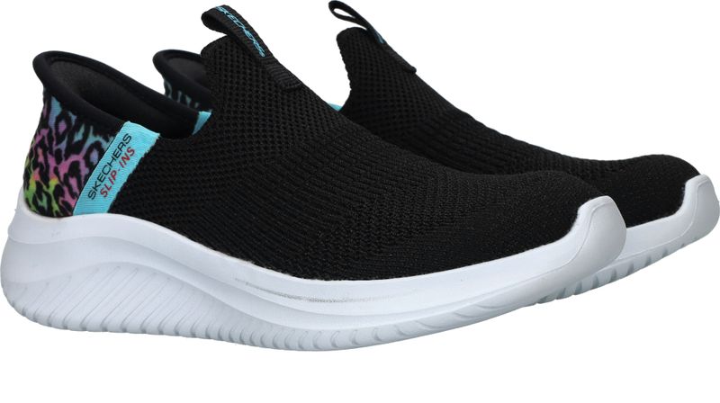 Skechers Ultra Flex 3.0 Colory Wild Slip-Ins Sneakers Zwart Meisjes