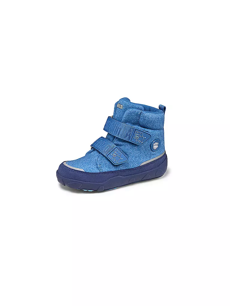 AFFENZAHN Kinder Winterstiefel WOLLE COMFY Elefant blau