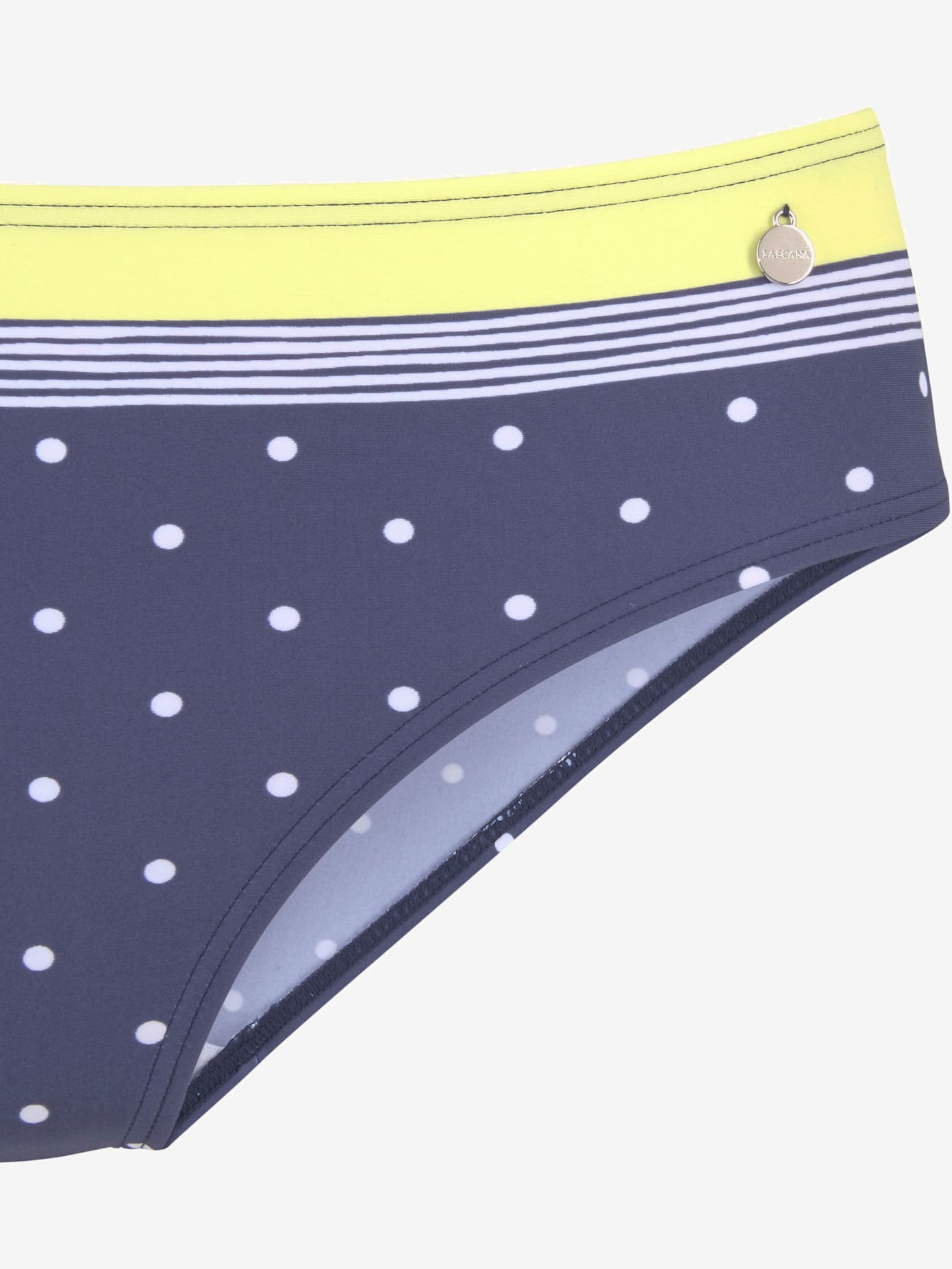 Bas de maillot de bain imprimé à pois et rayures