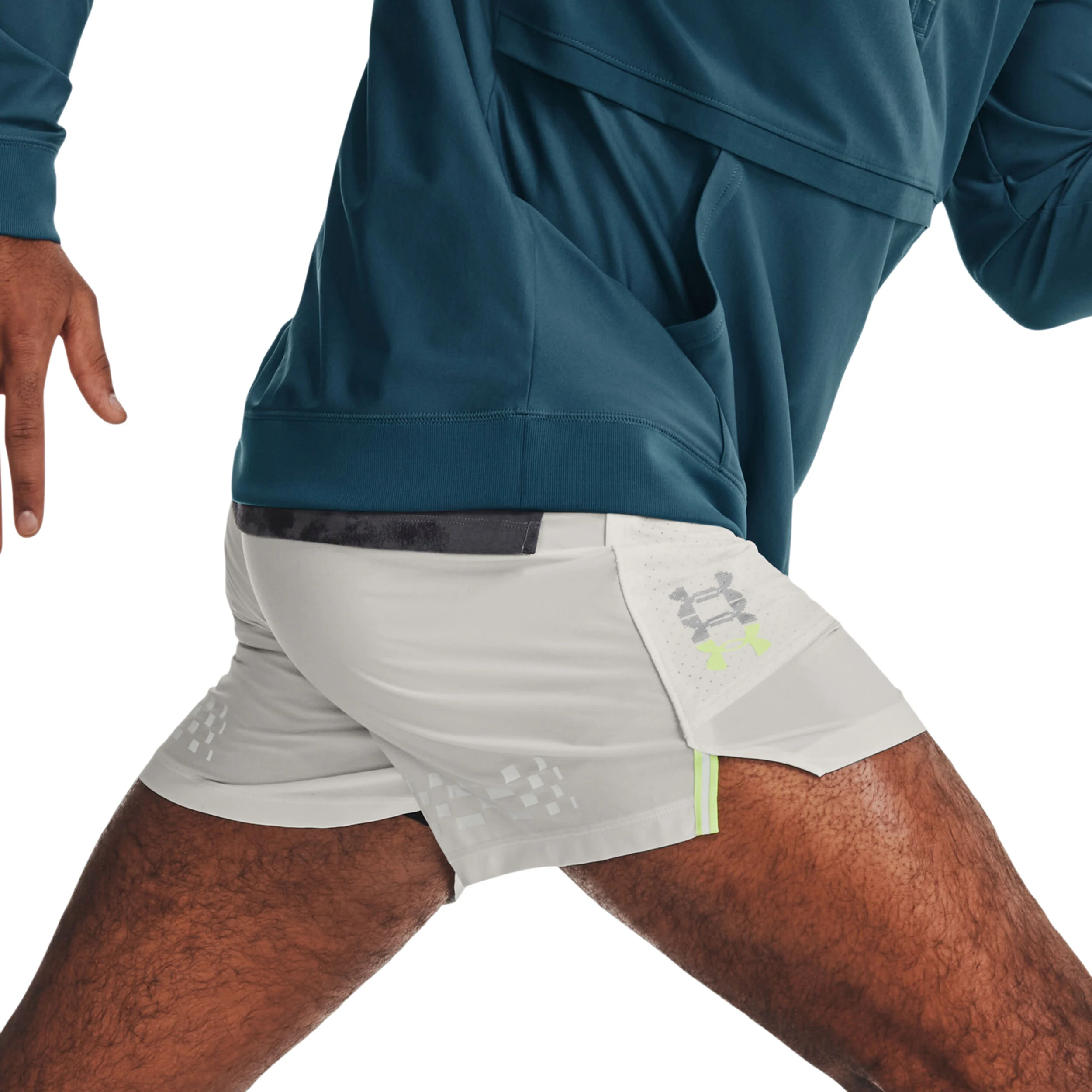Under Armour Run Anywhere Shorts Hommes - Gris , Vert