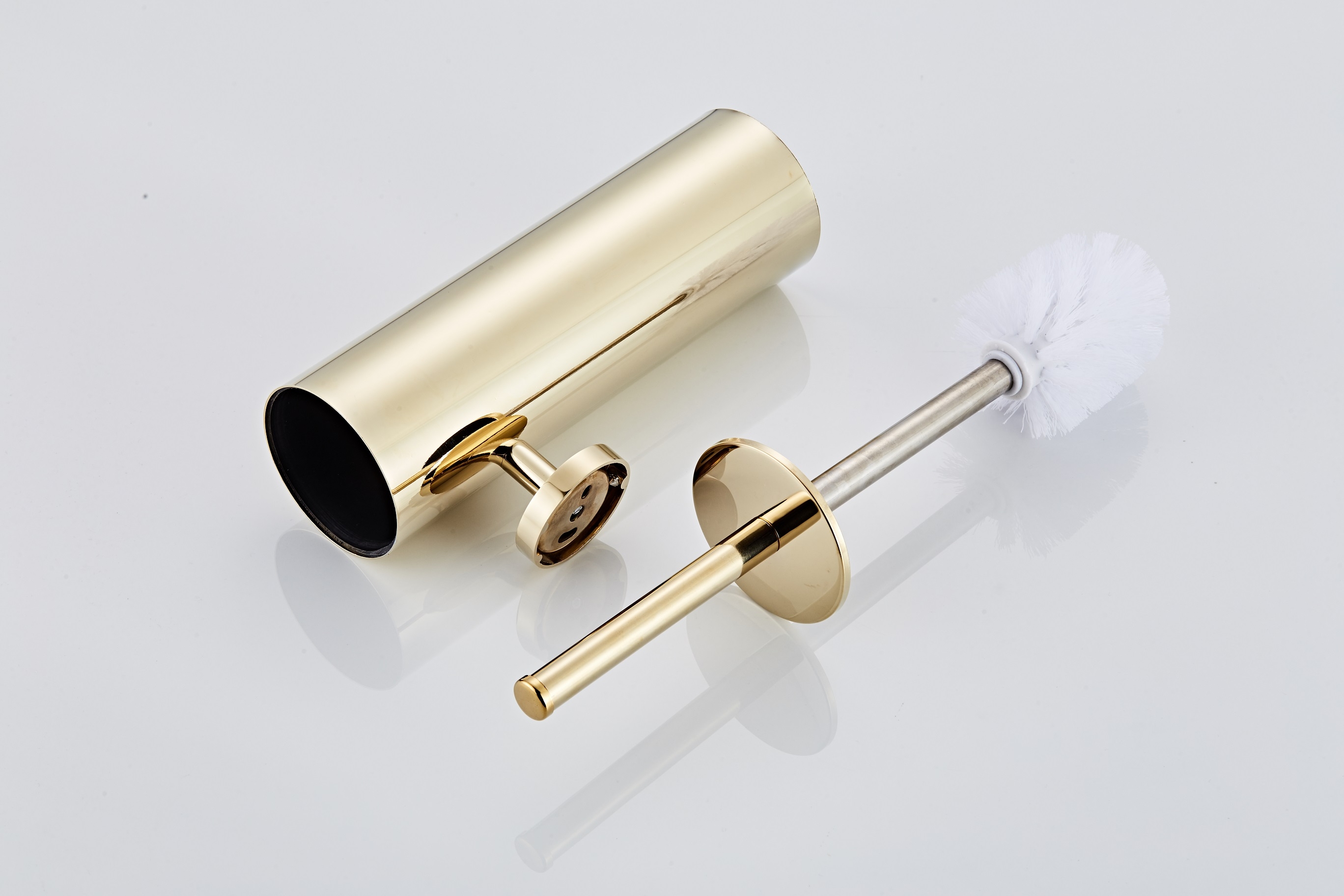 Saniclear Dorado toiletborstel met wandhouder goud