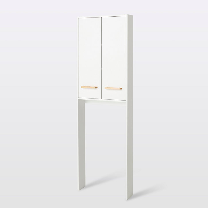 Armoire WC GoodHome Ladoga blanc L. 60 x H. 190 x P. 15 cm