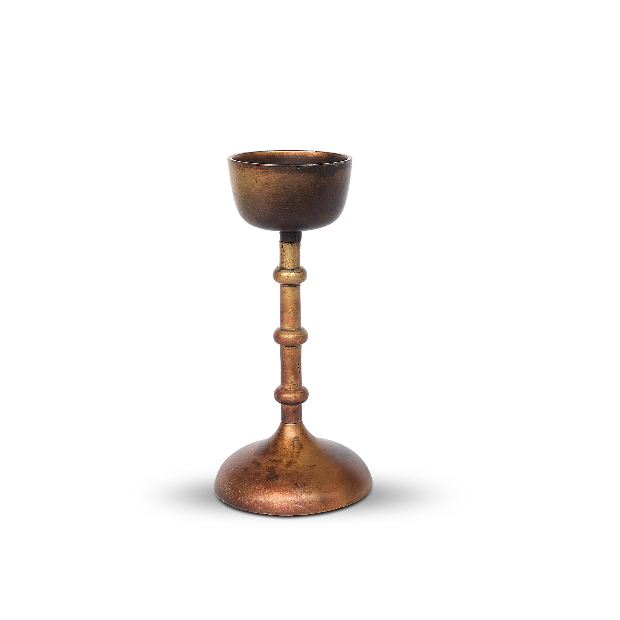 Kerzenständer 'Sartang', antik kupfer, Ø 10 cm, H 20 cm von fischer's lagerhaus