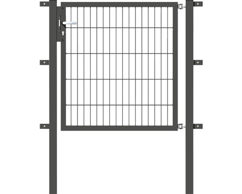 Enkele poort ALBERTS Flexo 100 x 100 cm 6/5/6 kader 40x40 incl. palen 6 x 6 cm antraciet