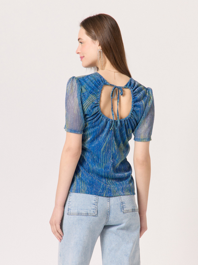 T-shirt irisé dos ouvert
