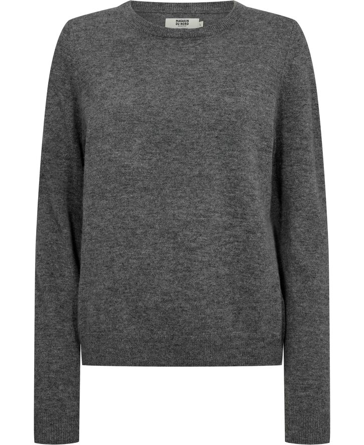 Magasin du Nord Collection Myrna 1 RWS Strik Lambswool Medium grey melange