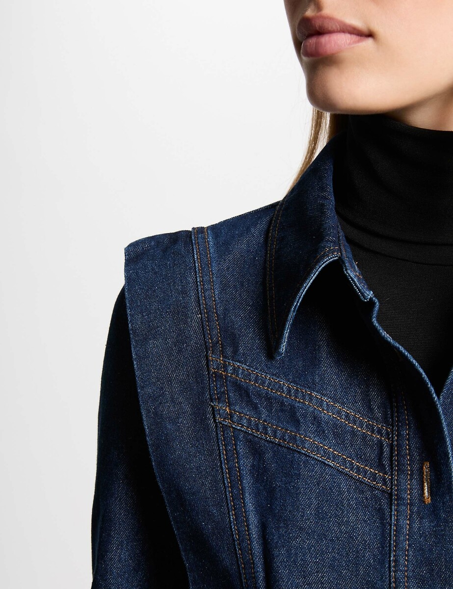 MORGAN<br>Vestido jeans com fechamento por botões