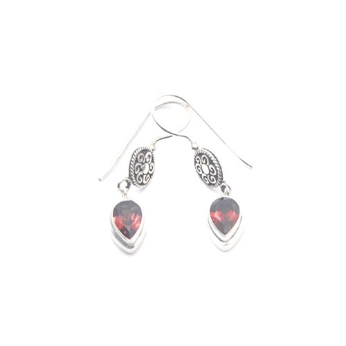 Boucles oreilles grenat