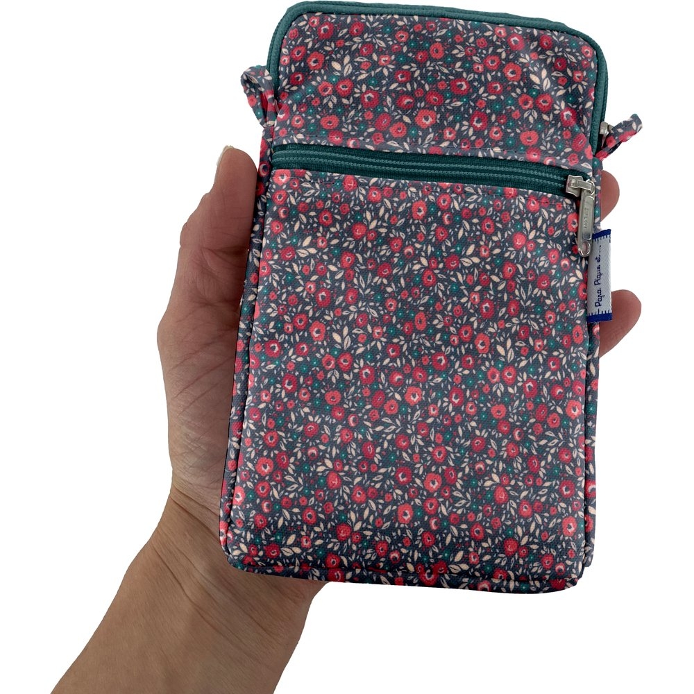 Pochette Téléphone Matelassée Camelias Rubis
