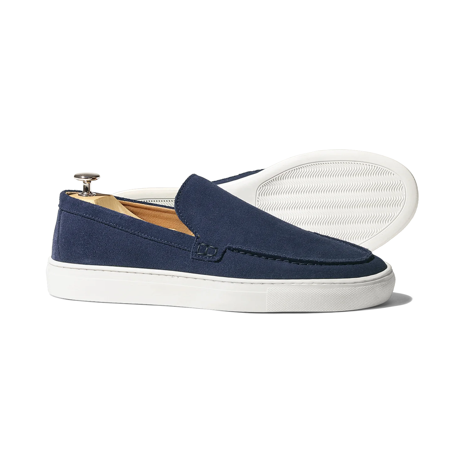 Tossa-Mocassin en veau velours marine