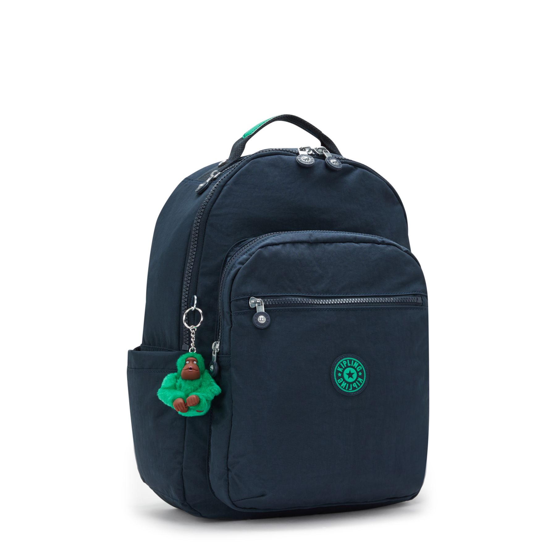 SEOUL Grand Sac à Dos avec Protection pour Ordinateur Portable - Blue Green Block