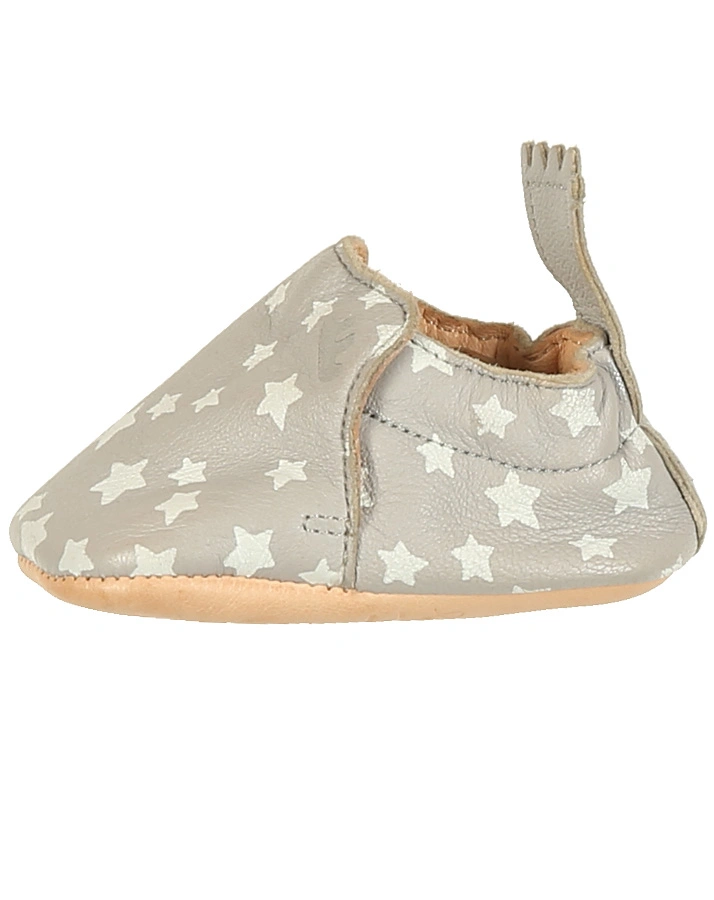 Krabbelschuhe BLUMOO STARS in hellgrau