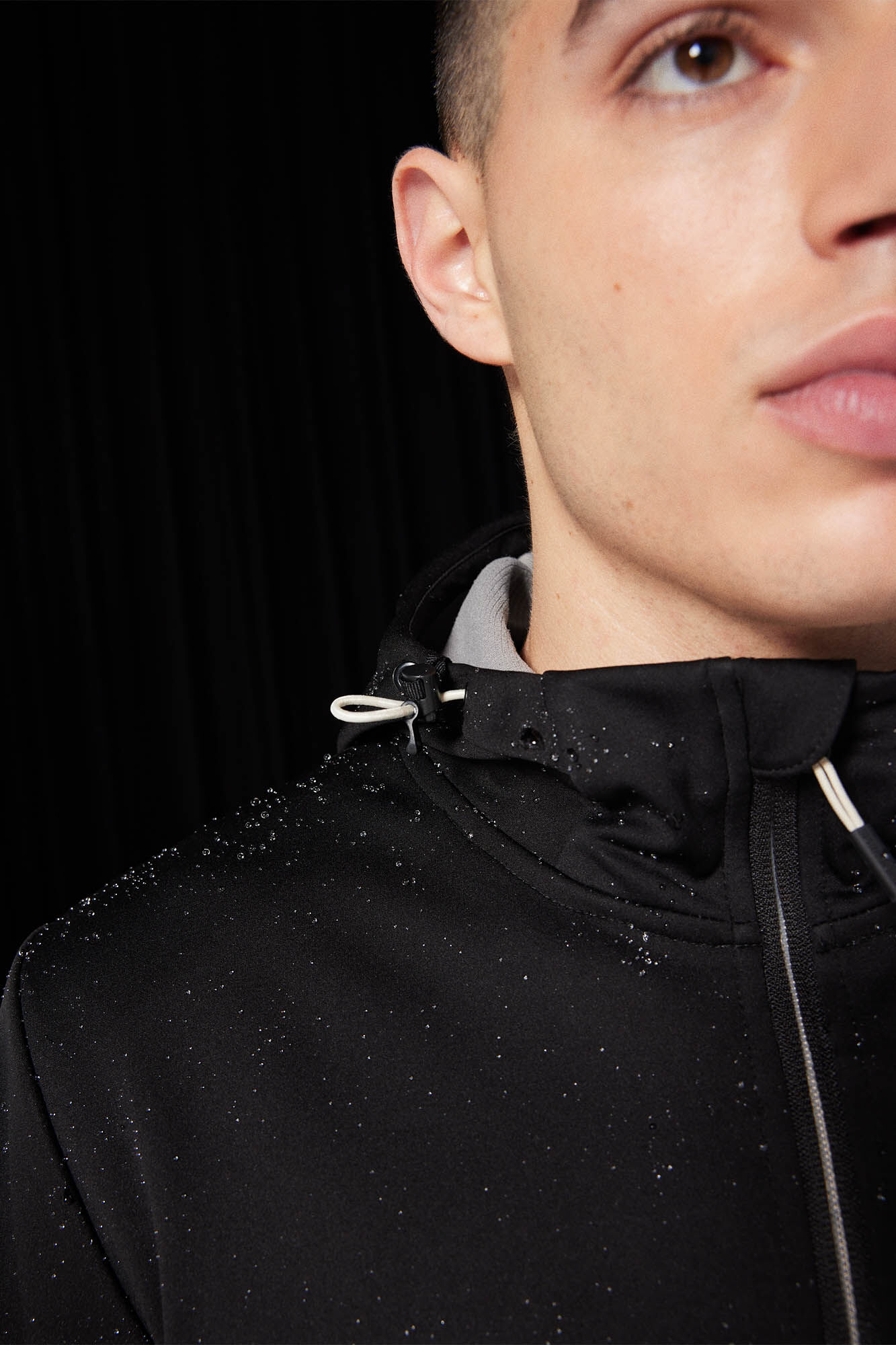 Moletom softshell de lã polar - preto