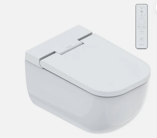 VIGOUR derby AQUAWASH Douchetoilet, Wandgemonteerd Toilet, Randloos, voor Inbouwreservoir, Wit