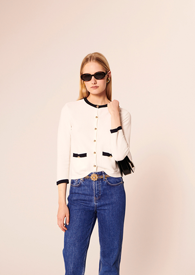 Gilet Georginaécru en coton