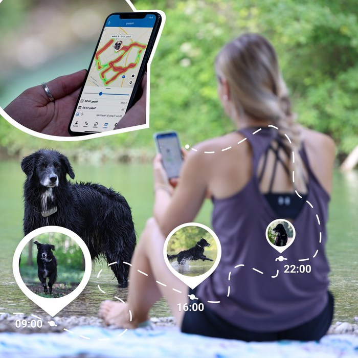 (3er Set) GPS DOG 4 Rubber Clips Hunde Pet Tracker Haustier Halsband Zubehör (TRNJACLB3) - Blau