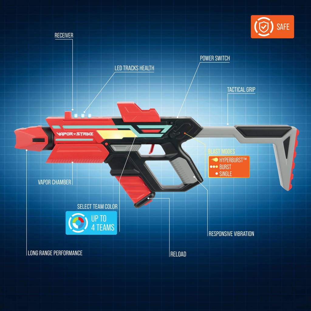 Vapor Strike Hyperburst Blasters - Battle Lasergame Duoset